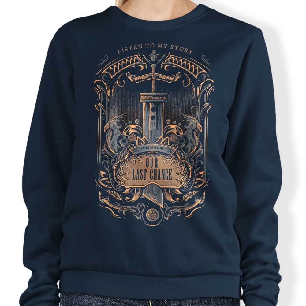 Studio Yumie's 'Our Last Chance' Comfortable Crewneck Sweatshirt in S - 4XL