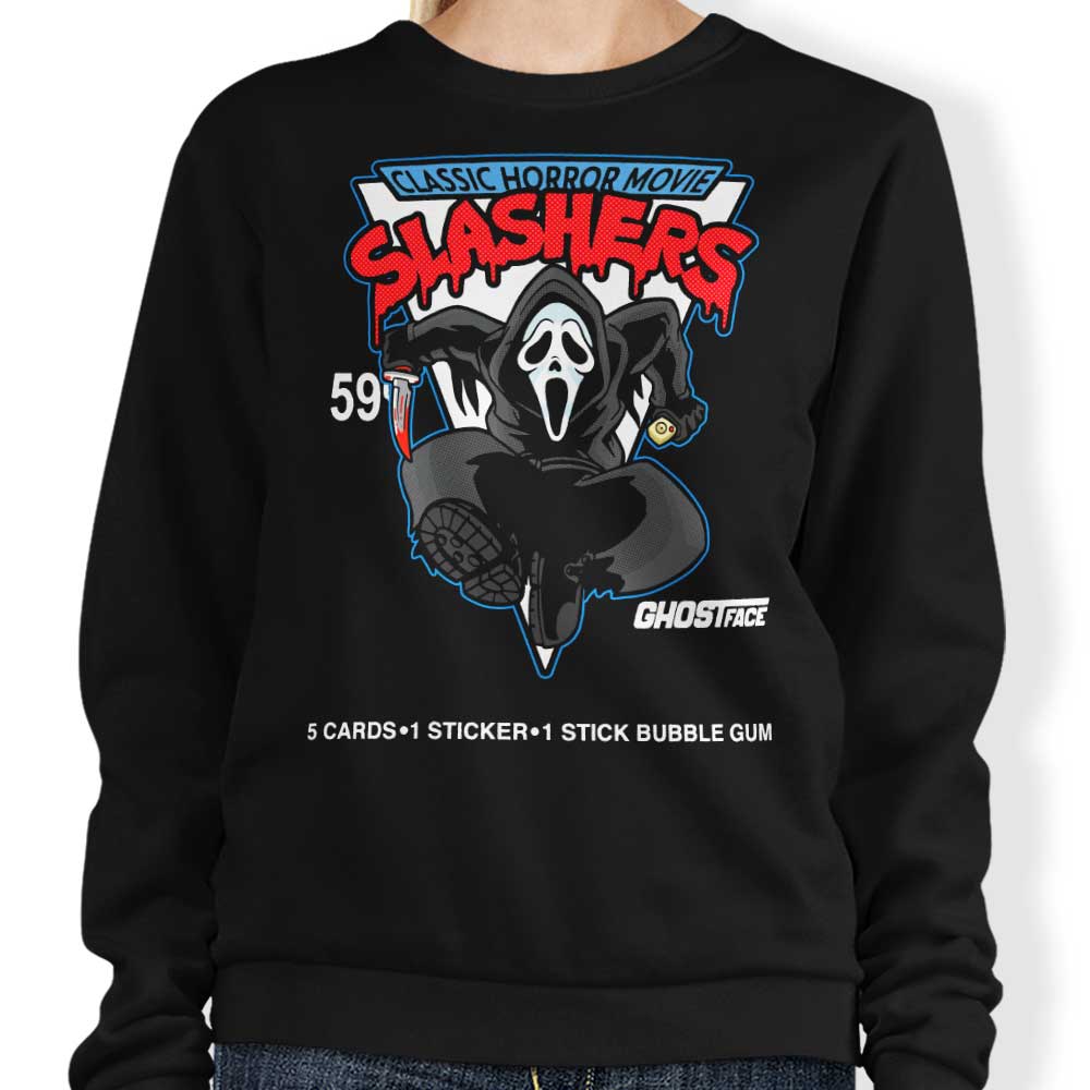 Harebrained Ghost Classic Slashers Crewneck Sweatshirt for Men and Women in Sizes S to 4XL