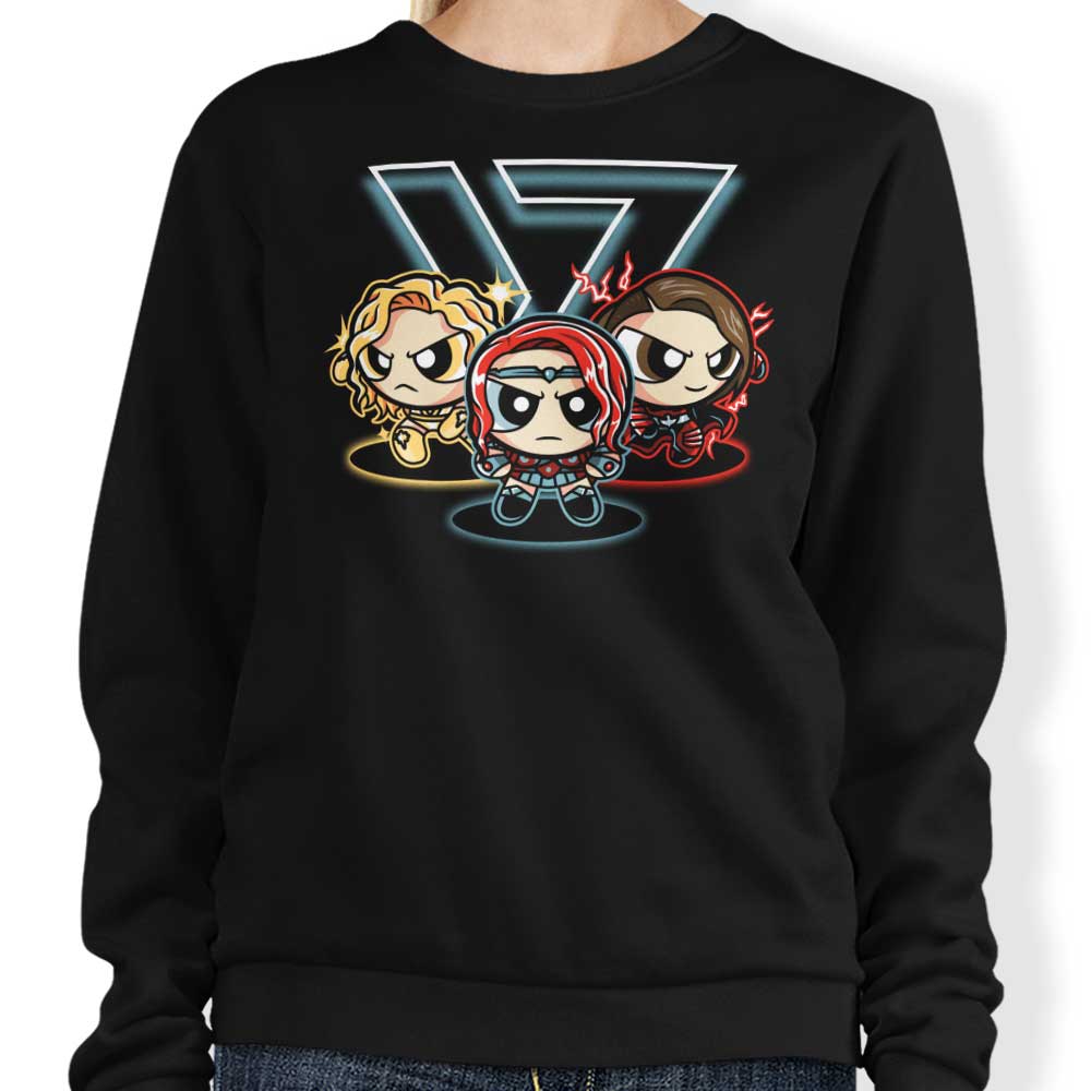 Prime Premne Design's Comfortable Power Supes Girls Crewneck Sweatshirt