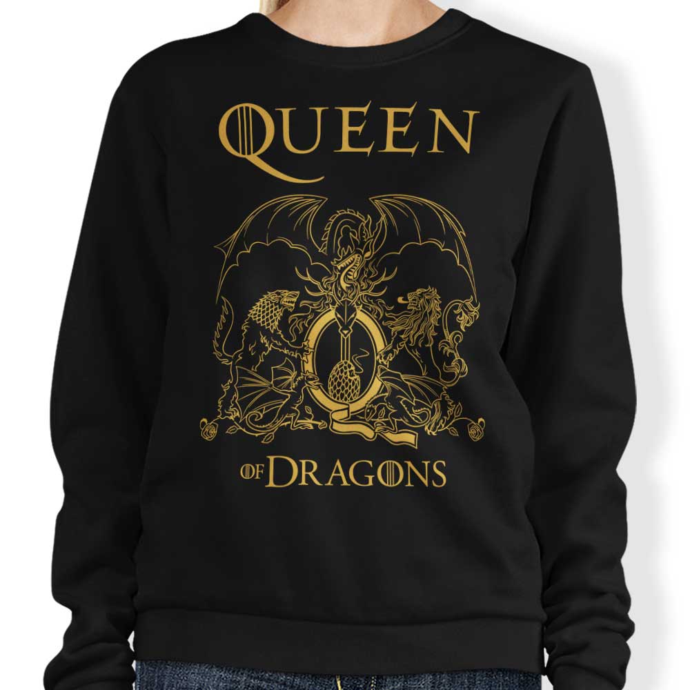CappO's Queen of Dragons Crewneck Sweatshirt in S - 4XL Sizes
