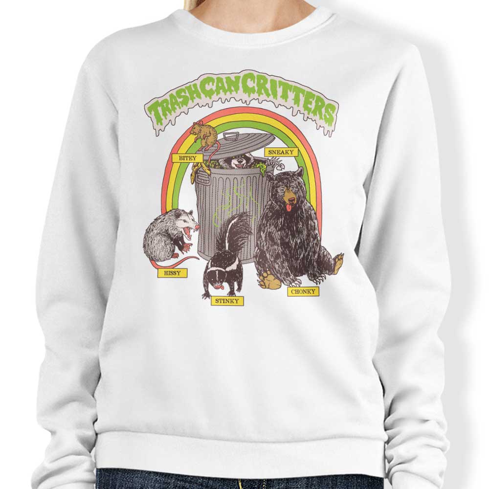 Stylish Trash Can Critters Crewneck Sweatshirt for All Sizes