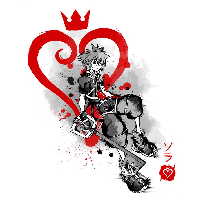 Soulkr's Keyblade Kingdom Sumi-e Comfortable Crewneck Sweatshirt