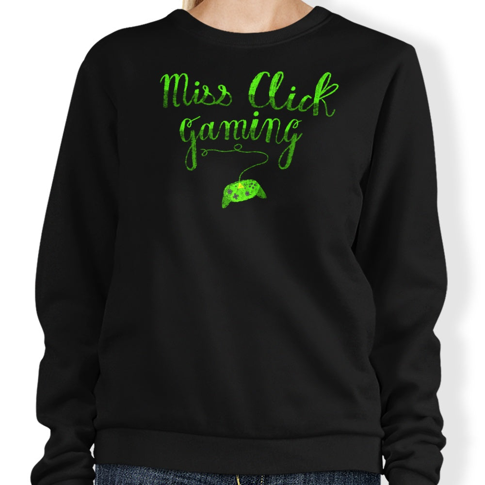 Miss Click Brand Controller Crewneck Sweatshirt for Women