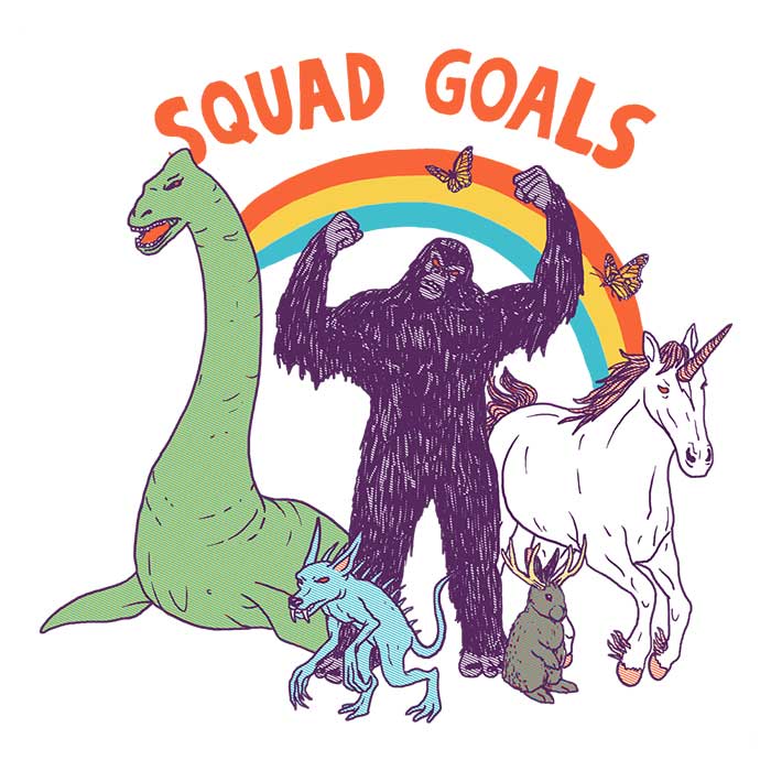 Mythical Squad Goals Crewneck Sweatshirt for Fashion Enthusiasts