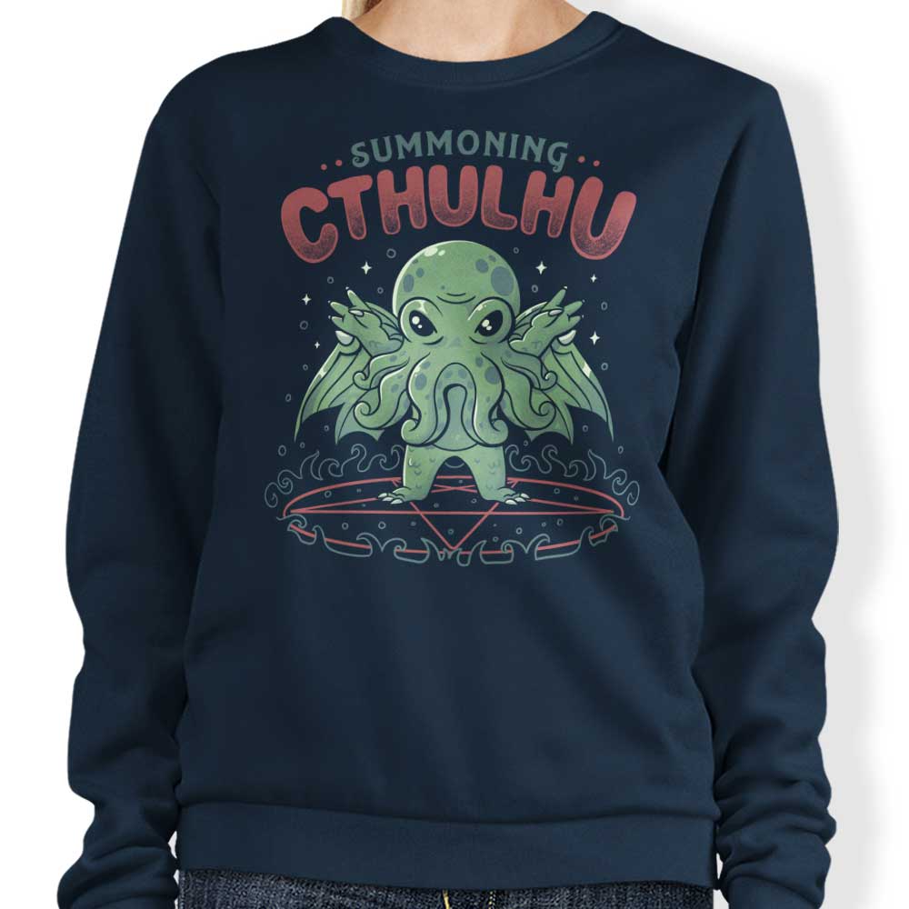 Cthulhu Summoning Crewneck Sweatshirt - A Comfortable and Durable Apparel