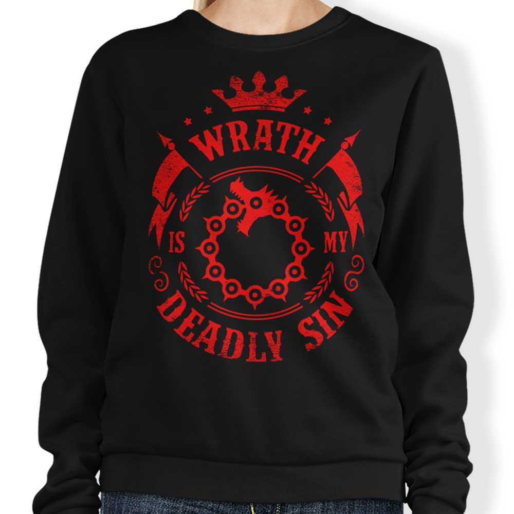 Typhoonic Art 'Wrath is My Sin' Crewneck Sweatshirt for Comfortable Wear