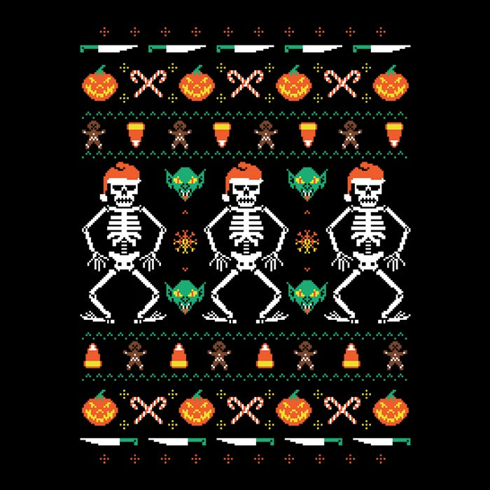 Trick or Christmas Themed Crewneck Sweatshirt for a Festive Look