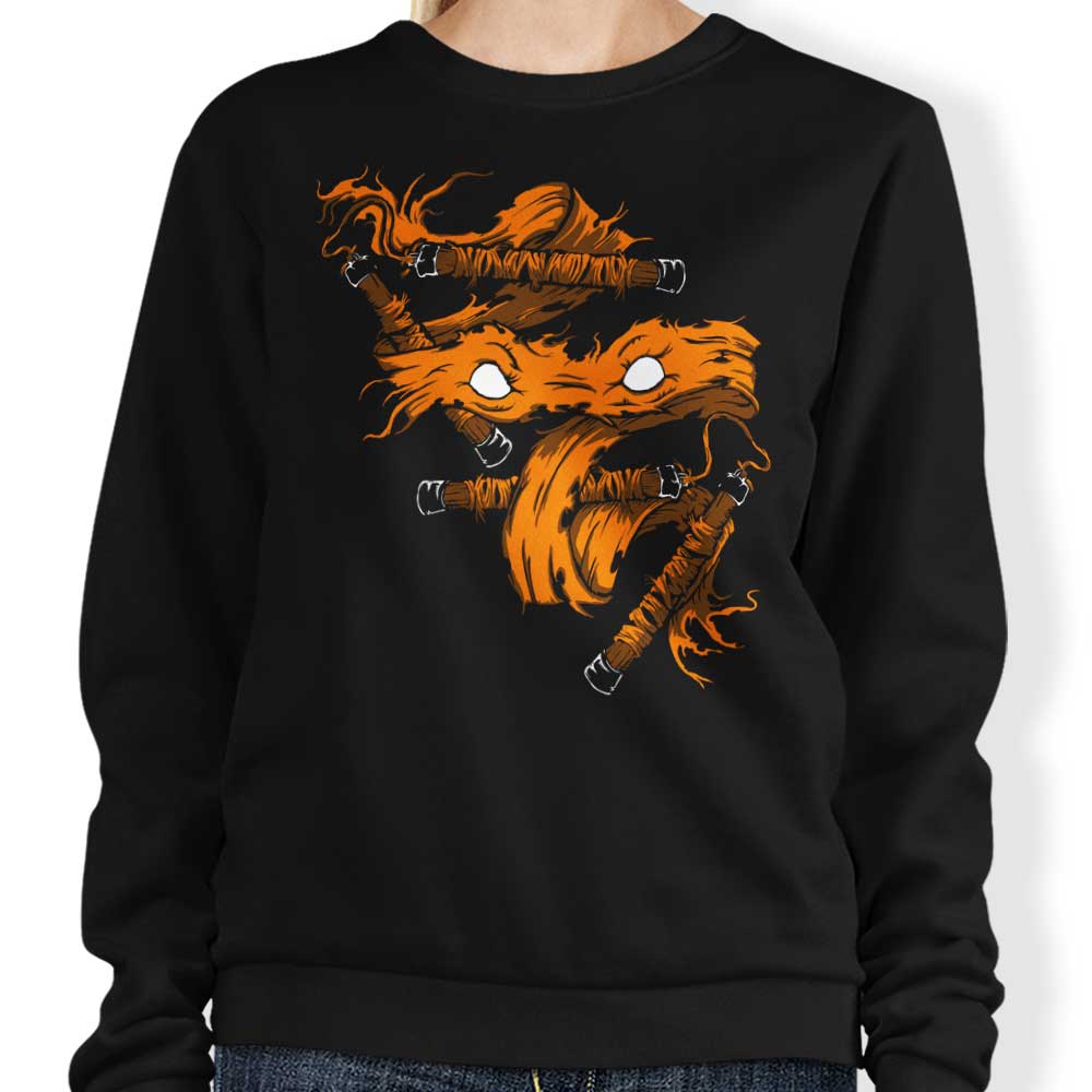 TwistMedia Orange Rage 8.5-ounce Crewneck Sweatshirt S - 4XL