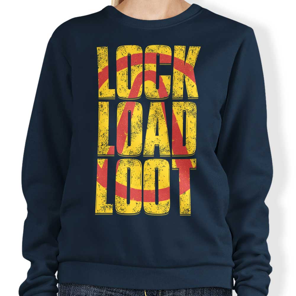 14Eight Lock Load Loot Crewneck Sweatshirt for Men and Women in Sizes from S to 4XL