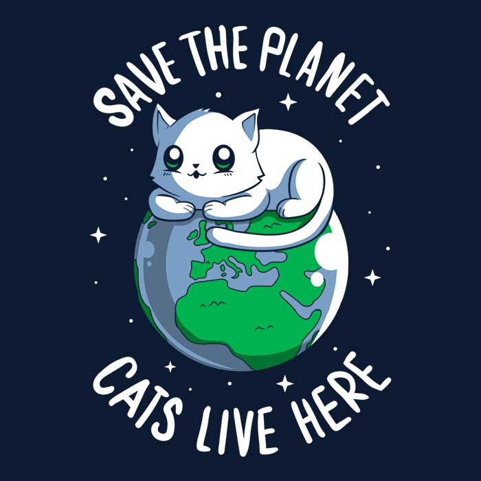 Typhoonic Art's Comfortable Cats Live Here Crewneck Sweatshirt