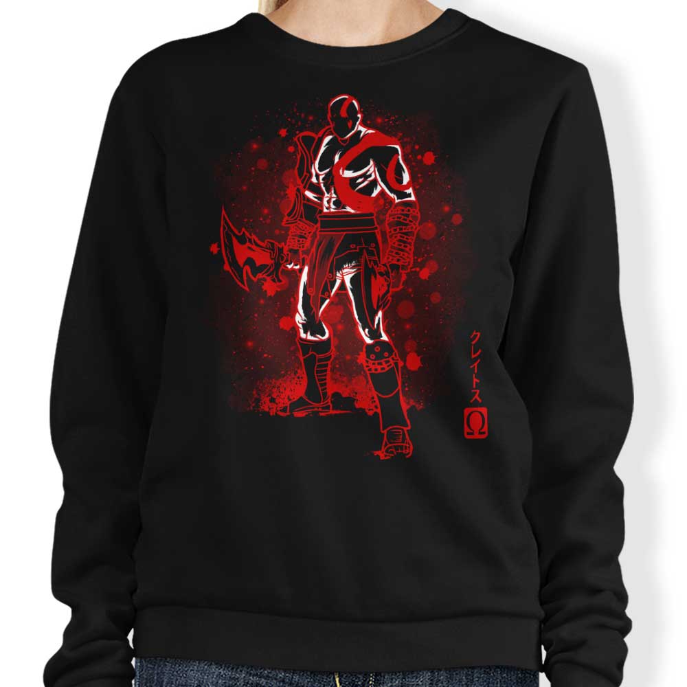 Soulkr's Comfortable 'The Ghost of Sparta' Crewneck Sweatshirt, S - 4XL Sizes