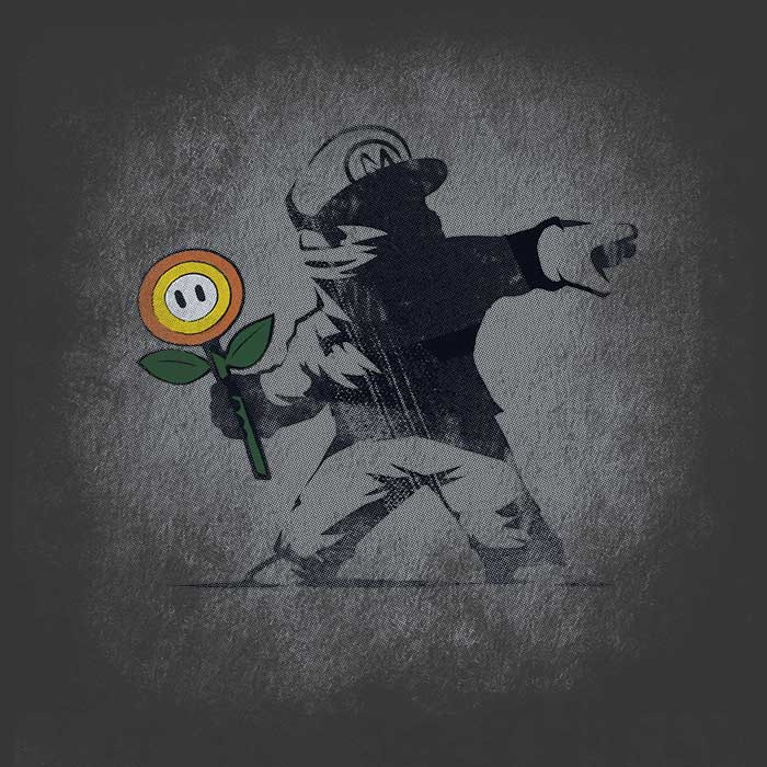Comfortable Banksy Flower Crewneck Sweatshirt in S - 4XL Sizes