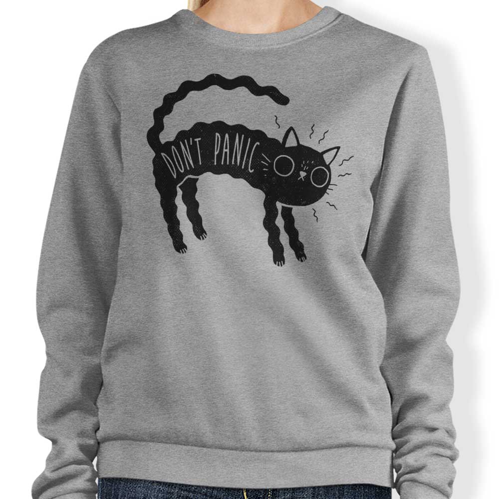 Don't Panic Crewneck Sweatshirt by DinoMike