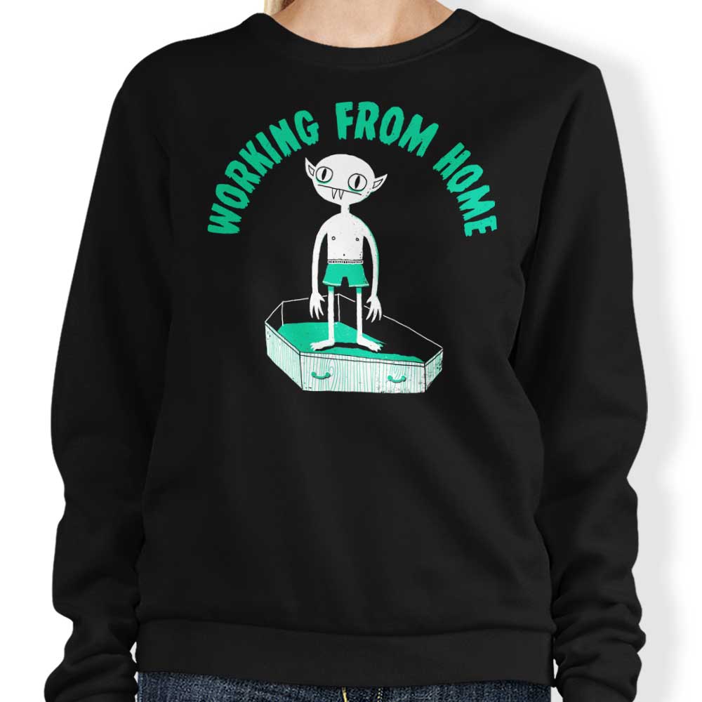 Comfortable Working from Home Crewneck Sweatshirt by DinoMike