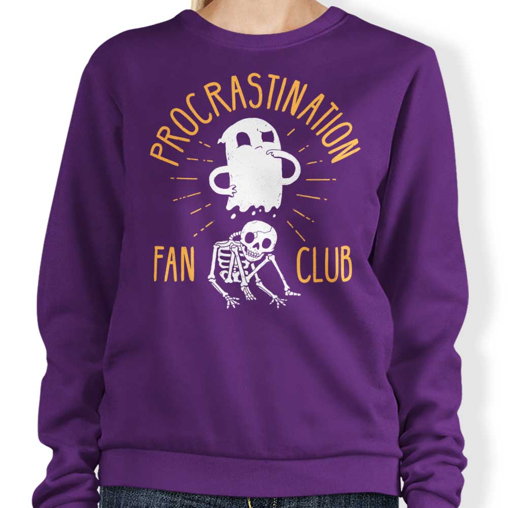 Procrastination Enthusiasts' Fan Club Crewneck Sweatshirt