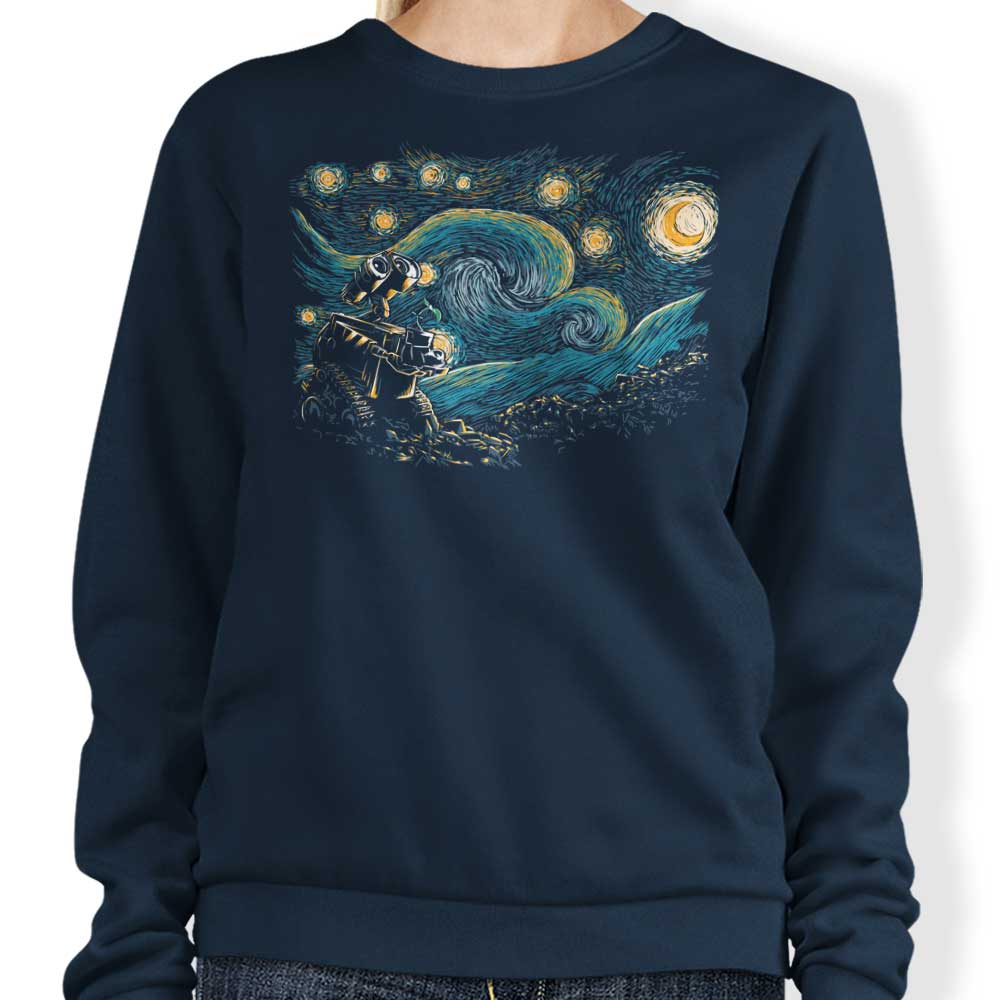 Starry Robot Design Sweatshirt for Casual Wear