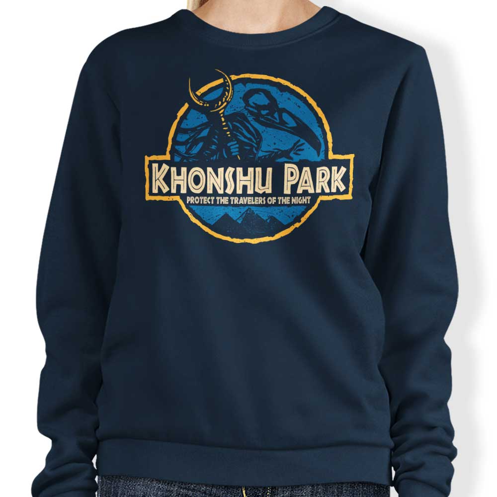 Teesgeex Khonshu Park Crewneck Sweatshirt in S - 4XL Sizes