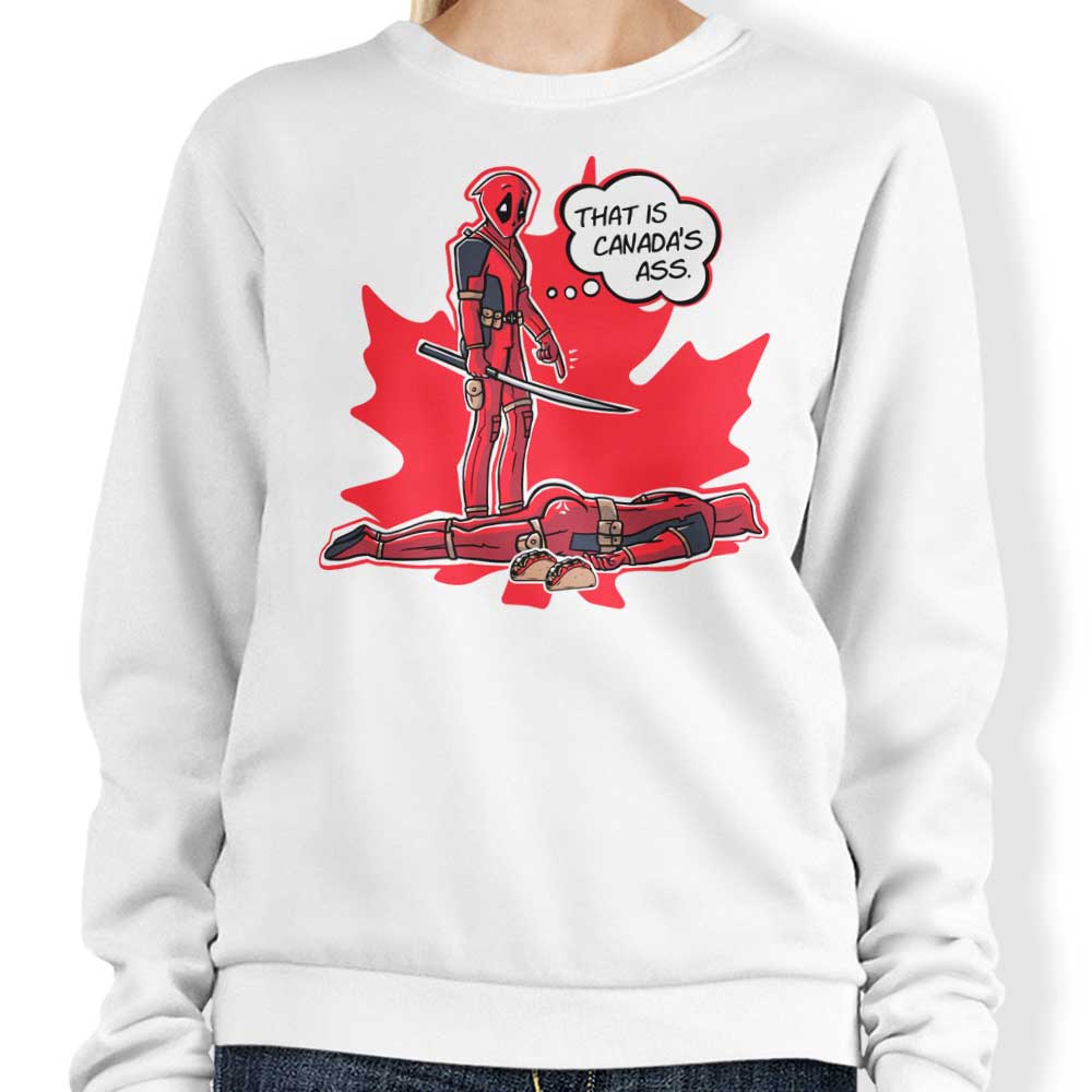 Canada's Behind Crewneck Sweatshirt in S - 4XL, Comfortable and Durable