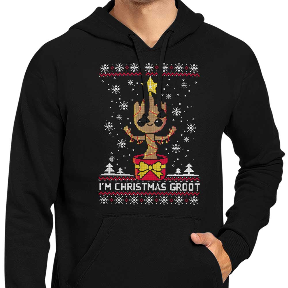 Christmas-themed Groot Character Zip-up and Pullover Hoodies