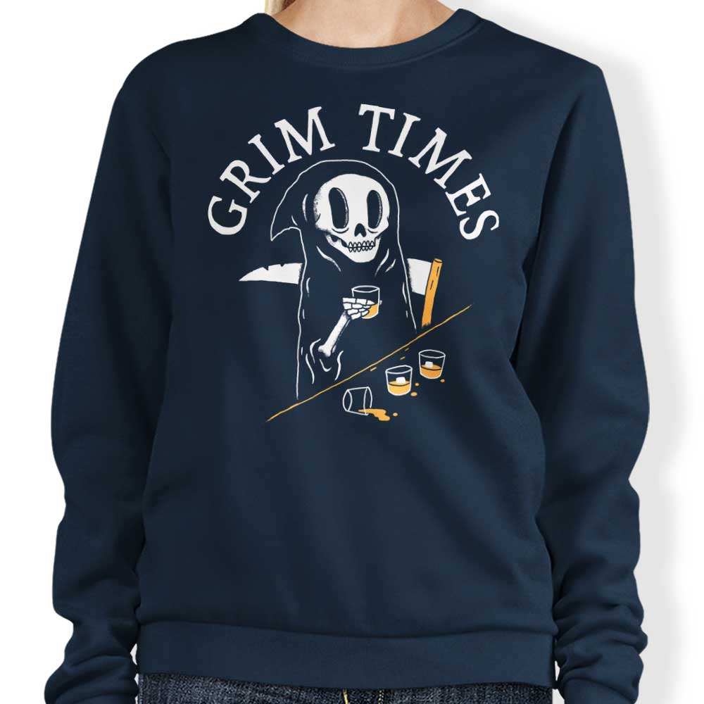 DinoMike's Grim Times Crewneck Sweatshirt for All Sizes