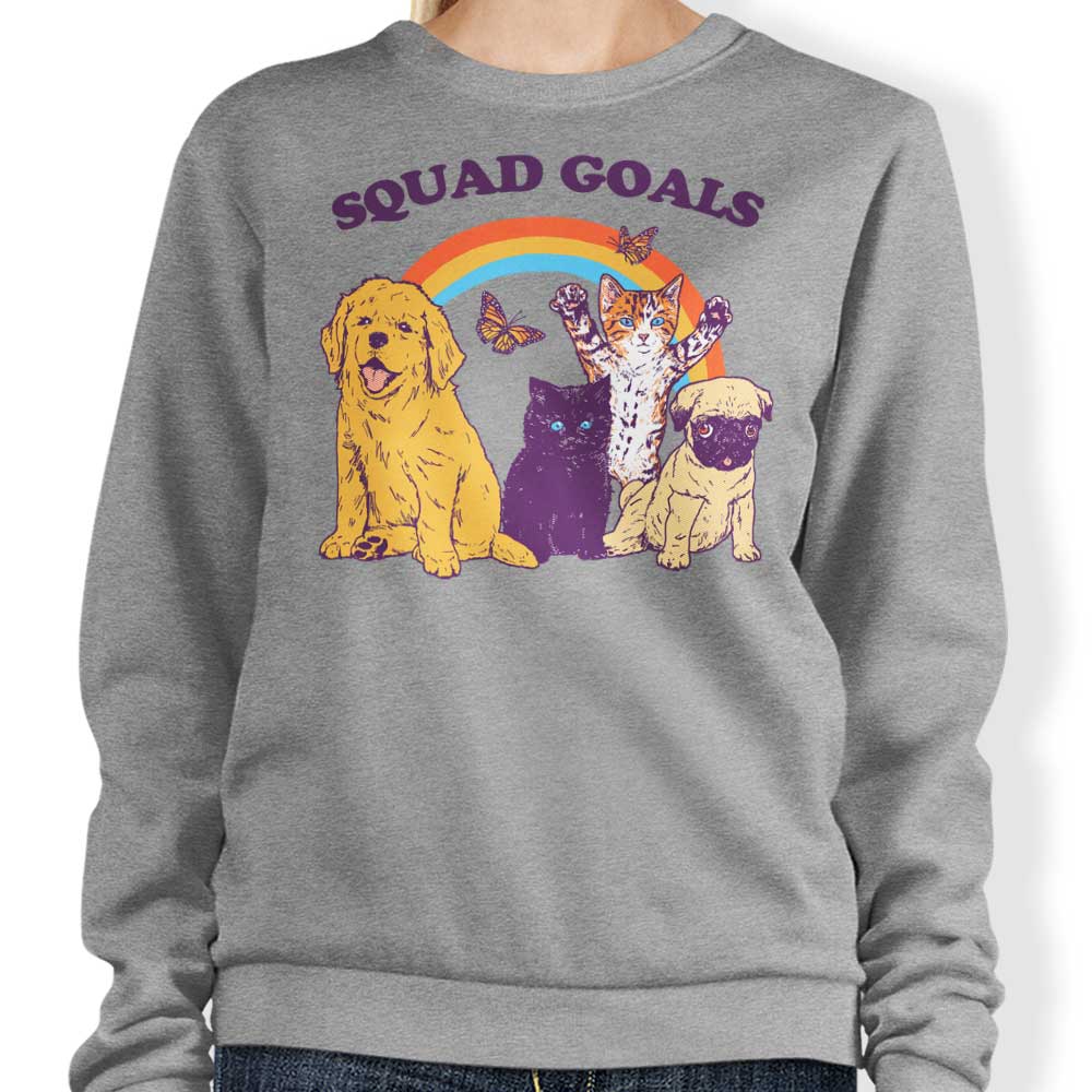 Hillary White's Pet Squad Goals Crewneck Sweatshirt in S - 4XL