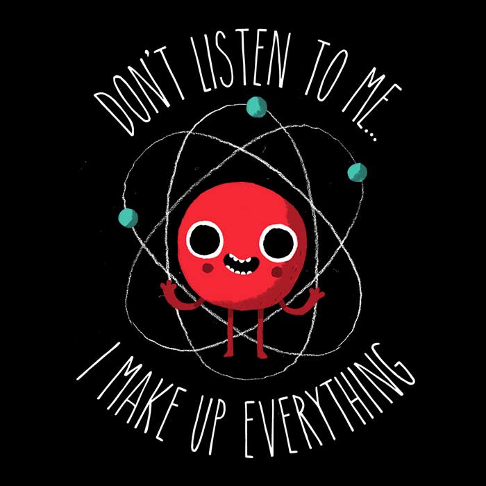 DinoMike's 'Never Trust an Atom' Comfortable Crewneck Sweatshirt in S - 4XL