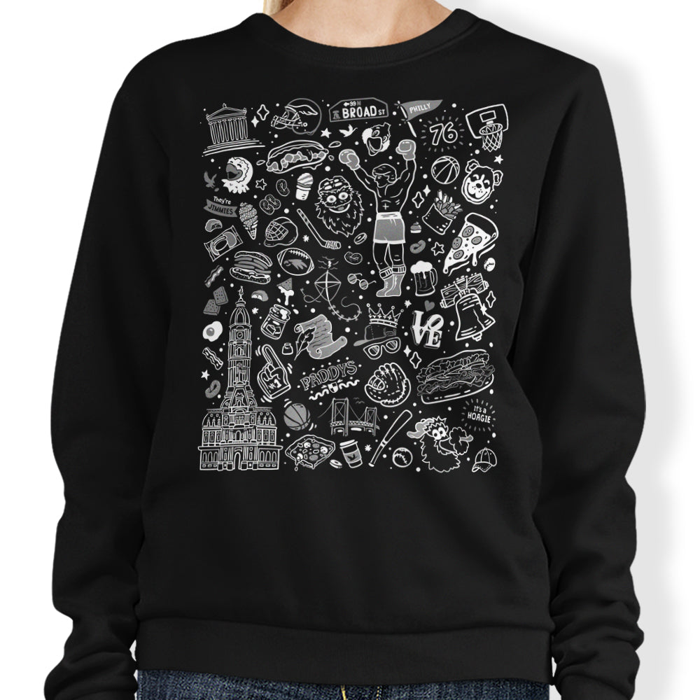 Black Philly Icons Stylish Sweatshirt
