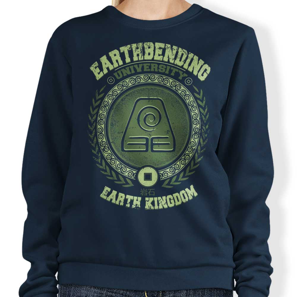 Typhoonic Art's Earthbending University Crewneck Sweatshirt for Men and Women in Multiple Sizes
