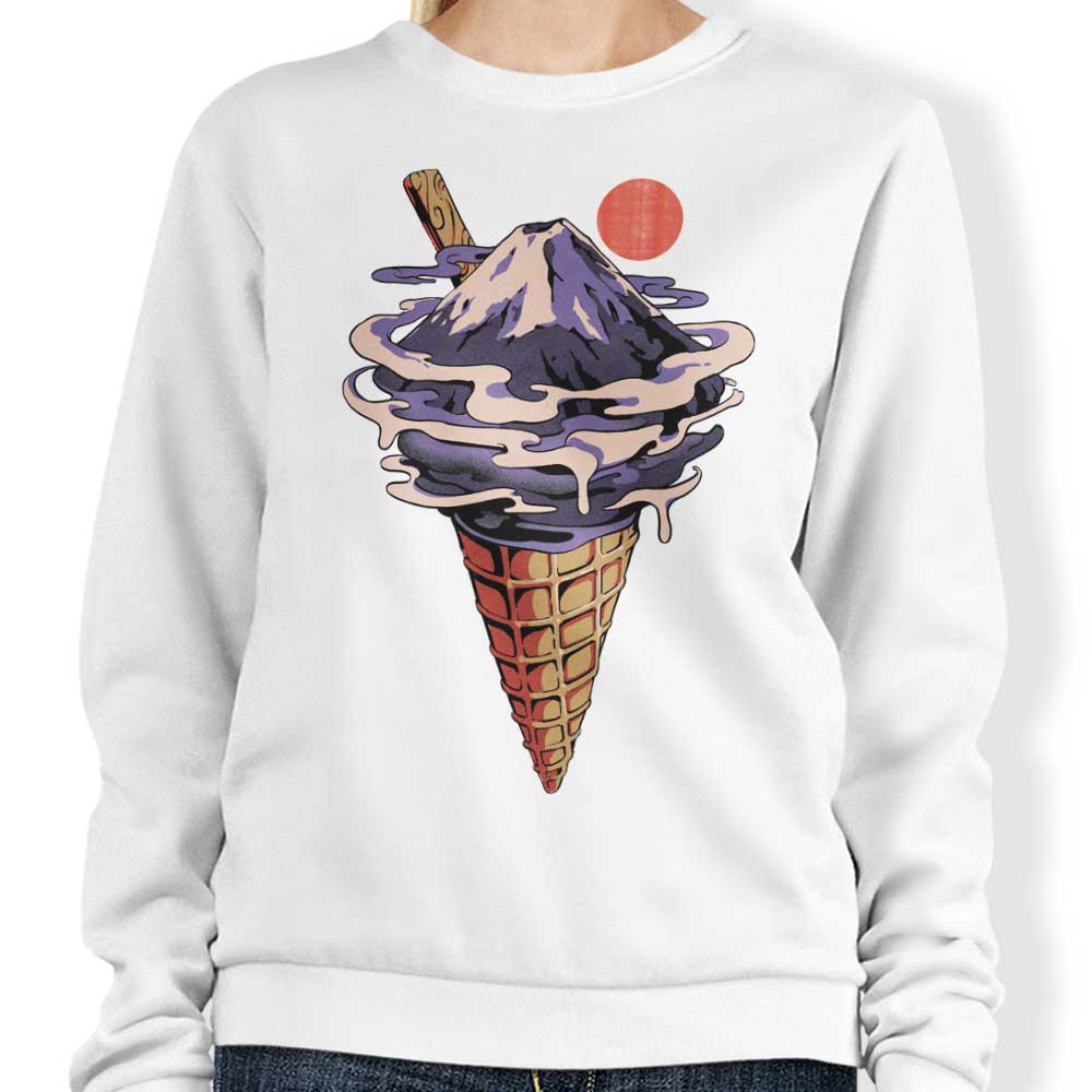 Ilustrata Fuji Ice Cream Crewneck Sweatshirt for Men and Women in Various Sizes