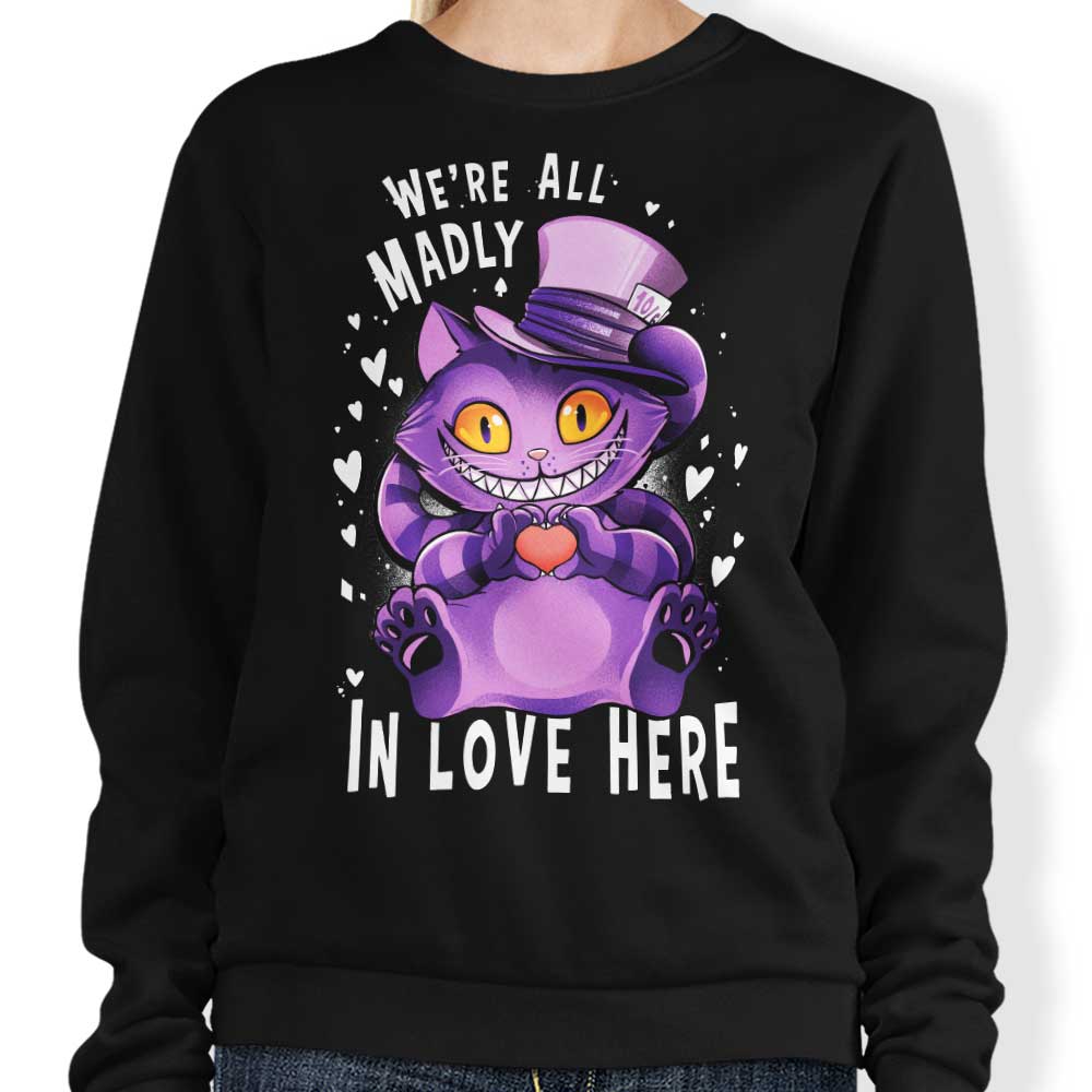 Alemaglia's Madly in Love Crewneck Sweatshirt in S - 4XL Sizes