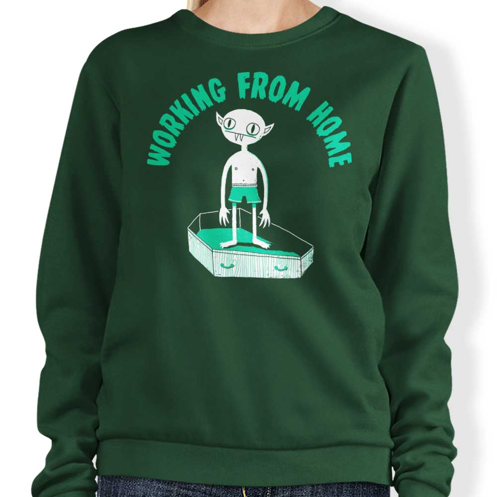 Comfortable Working from Home Crewneck Sweatshirt by DinoMike