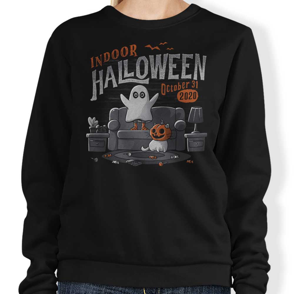 Cozy Indoor Halloween Crewneck Sweatshirt in S - 4XL Sizes