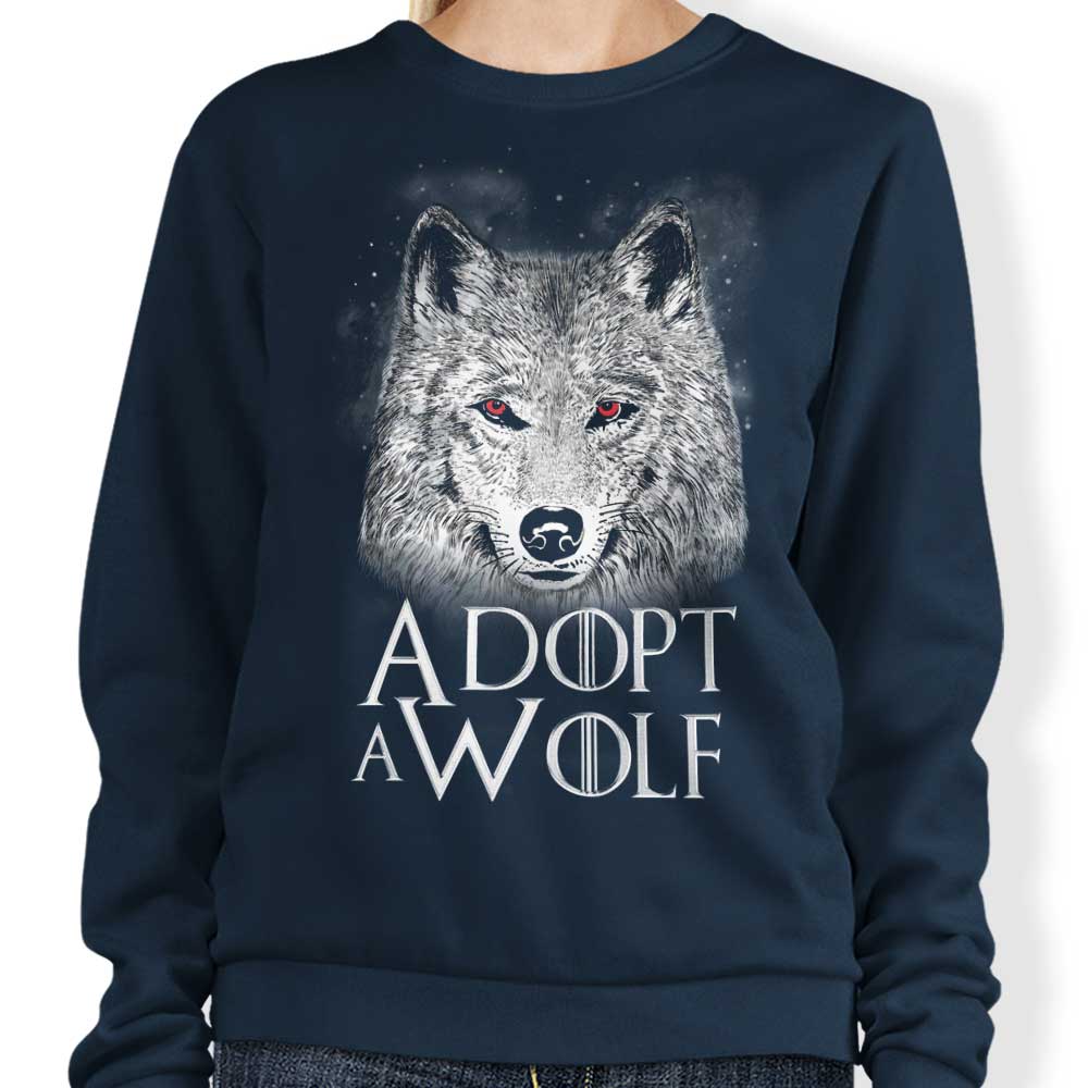 Edu.ely's Adopt a Wolf Comfortable Crewneck Sweatshirt S - 4XL