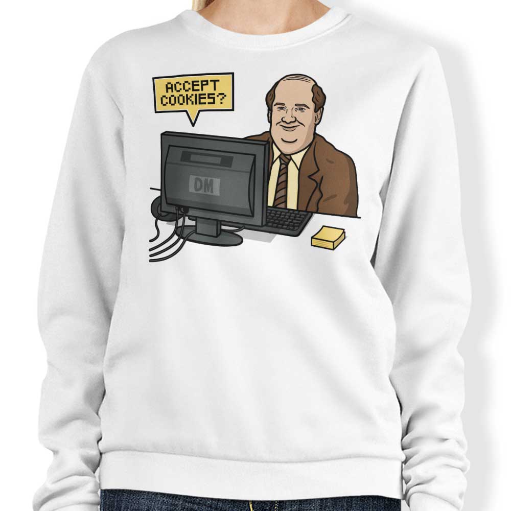 Raffiti's Comfortable 'Accept Cookies' Crewneck Sweatshirt in S - 4XL