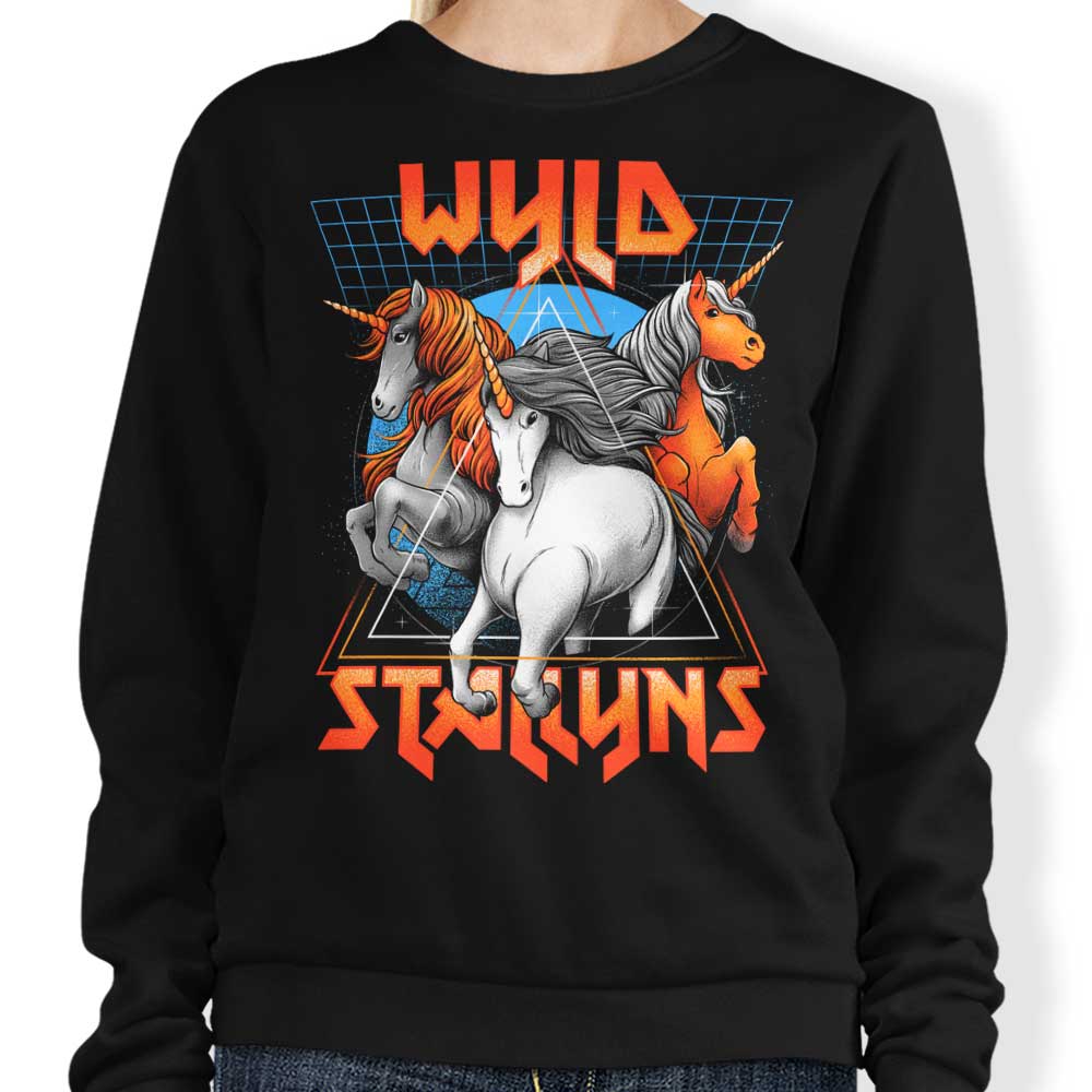 Glitchygorilla's Stay Wyld 8.5 - Ounce Crewneck Sweatshirt in S to 4XL