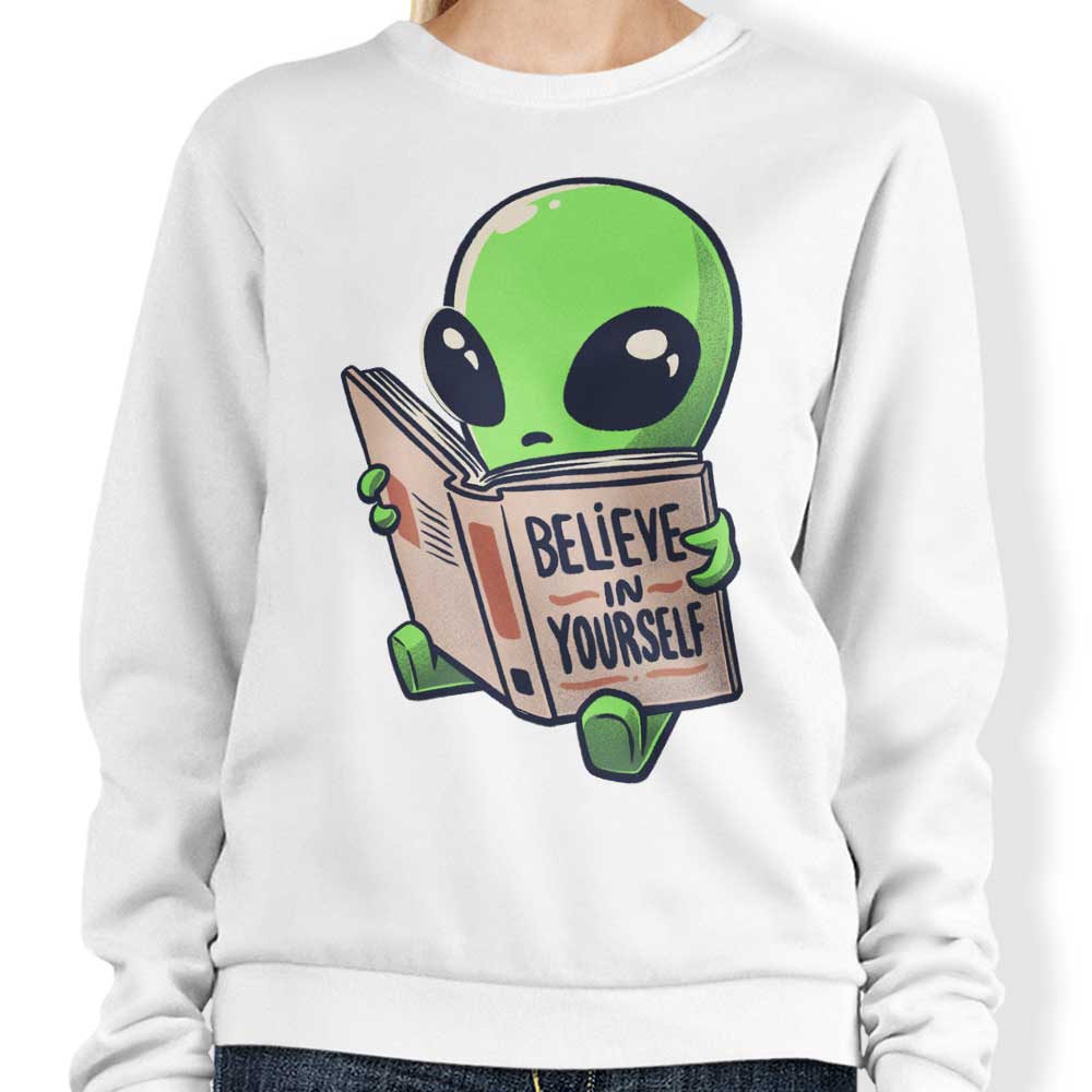 Inspiring 'Believe in Yourself' Crewneck Sweatshirt for Self - Confidence Boost