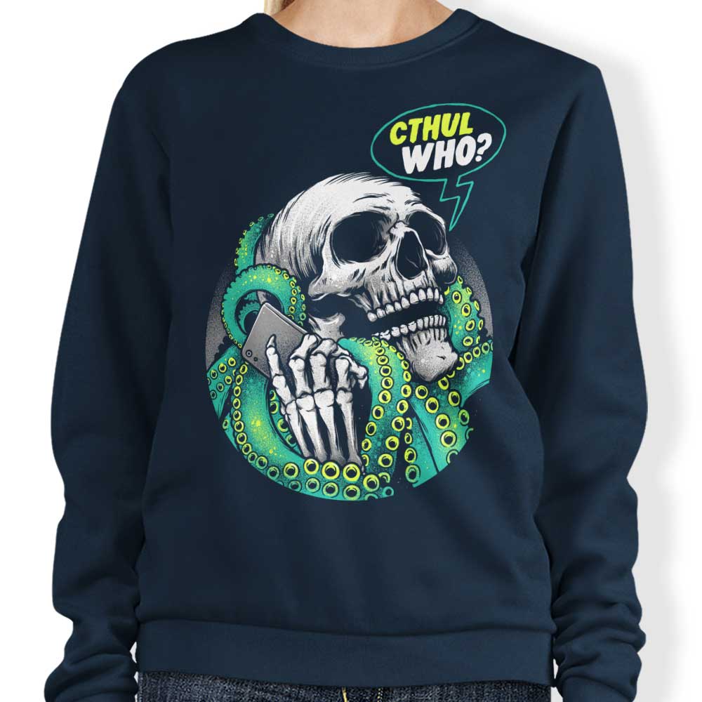 Glitchygorilla's Comfortable Cthul-Who Crewneck Sweatshirt in S - 4XL