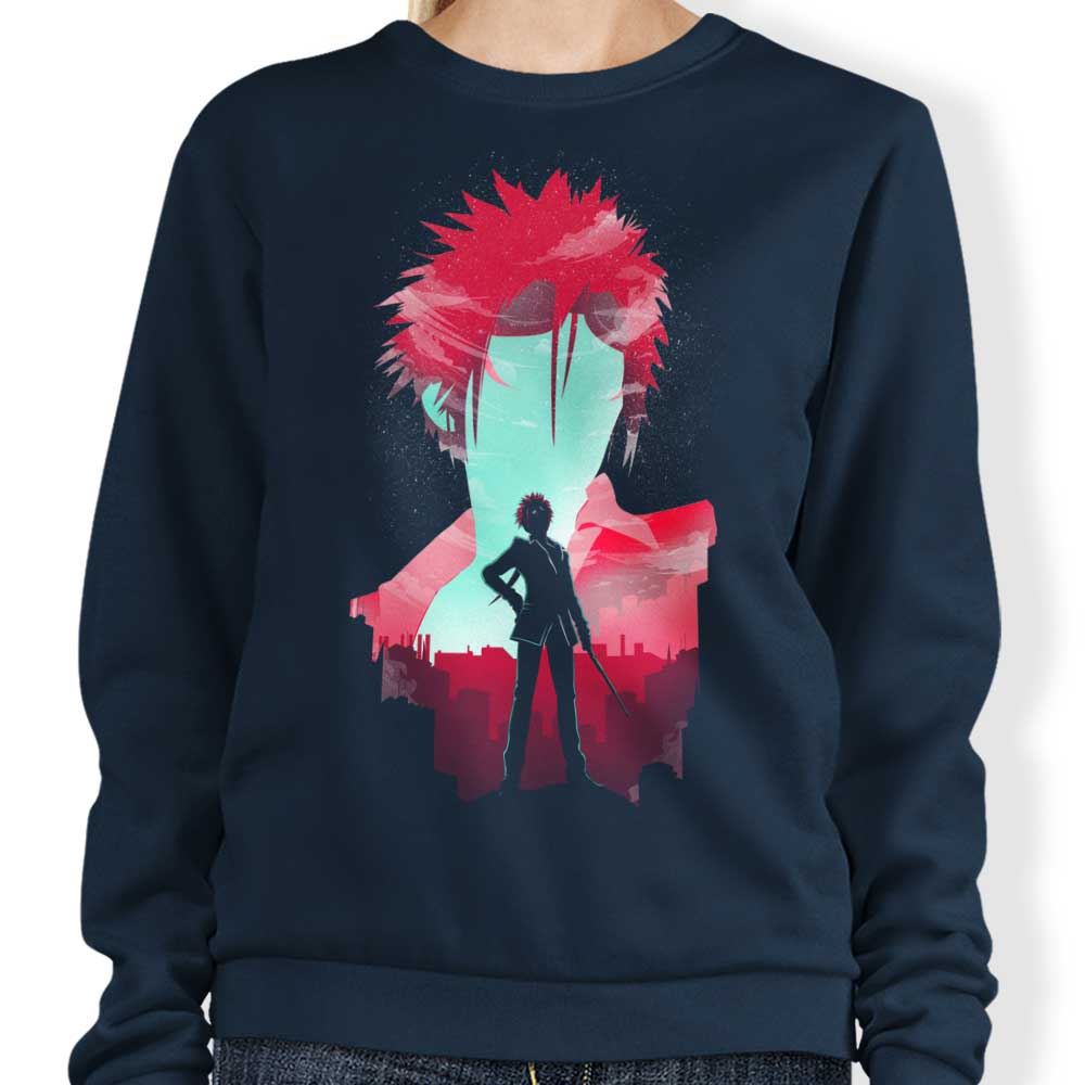Stylish Red Donnie Illustrations Crewneck Sweatshirt in S - 4XL