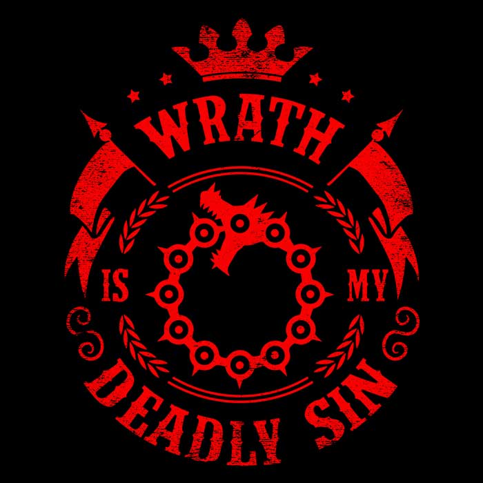 Typhoonic Art 'Wrath is My Sin' Crewneck Sweatshirt for Comfortable Wear