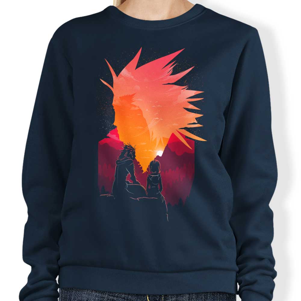 Stylish Flurry Landscape Crewneck Sweatshirt in S - 4XL Sizes