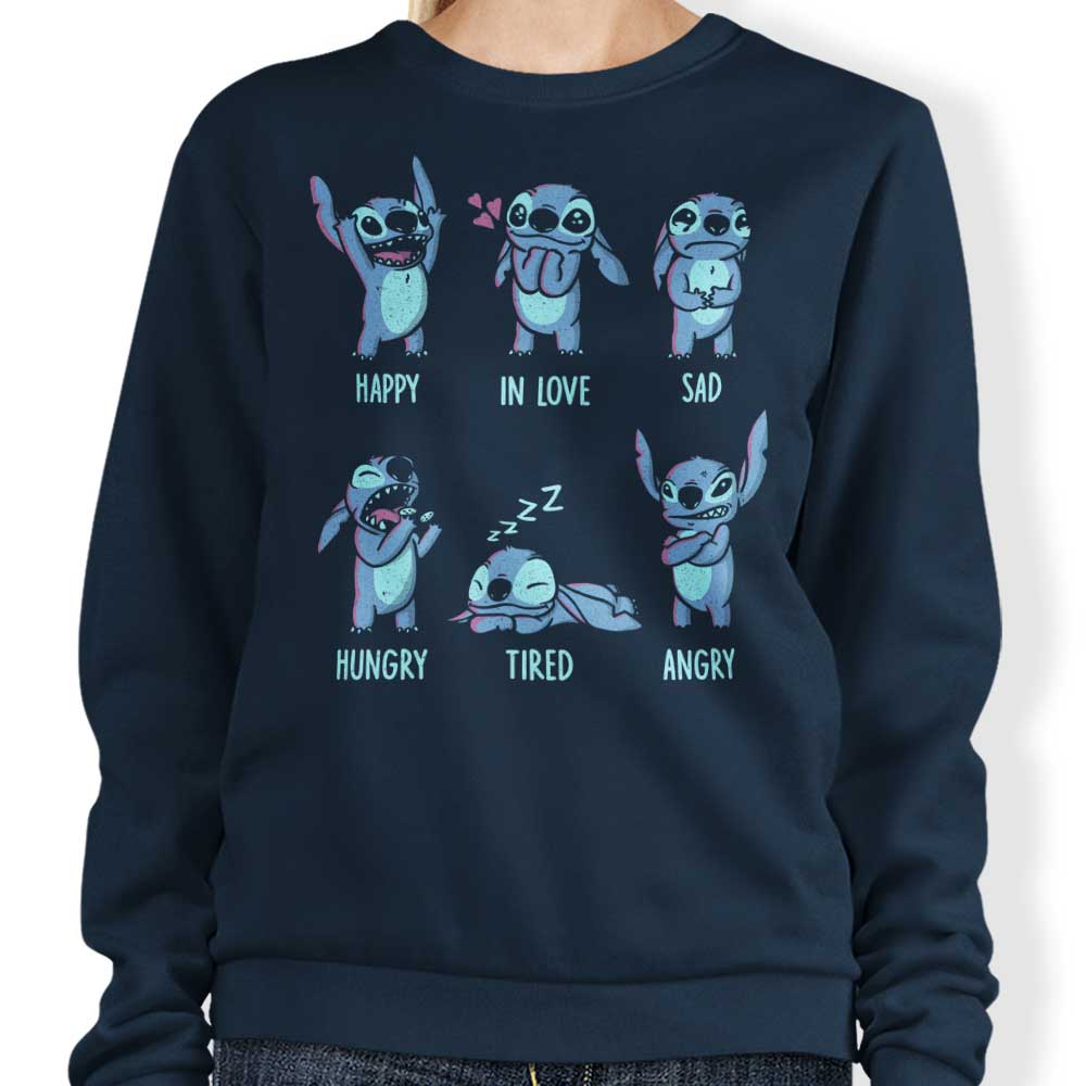 Studio Yumie Monster Emotions Comfortable Crewneck Sweatshirt
