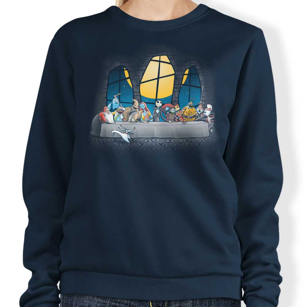 Christmas Eve Dinner Themed Crewneck Sweatshirt for Casual Wear