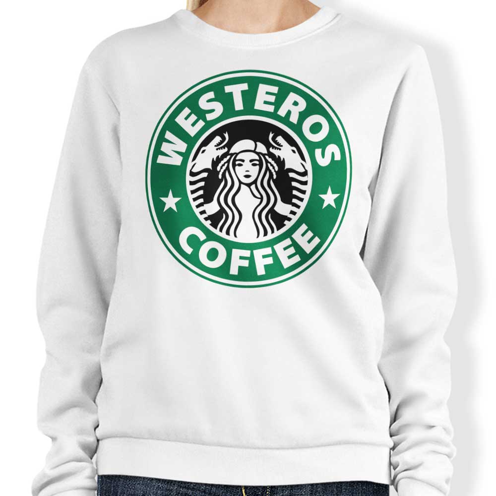 Comfortable Westeros Coffee Crewneck Sweatshirt for Men and Women