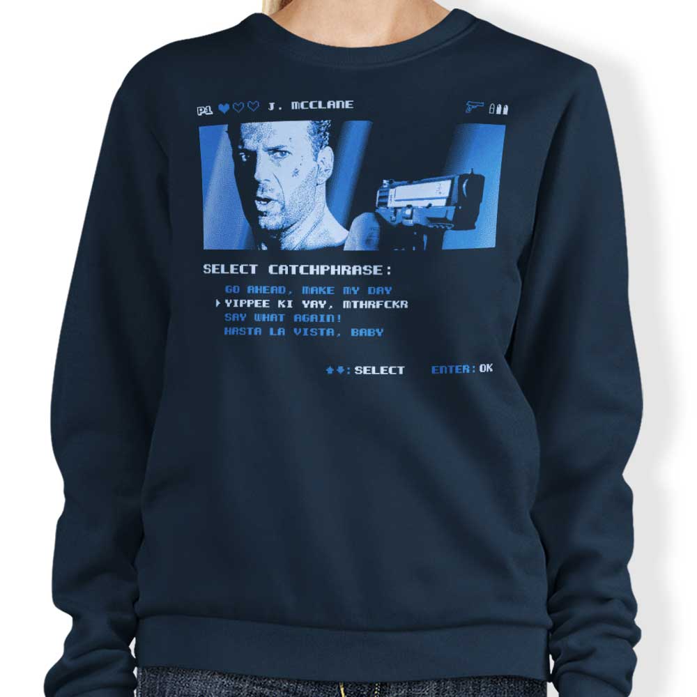 Teesgeex 'Yippee Ki Yay' Comfortable Crewneck Sweatshirt in S - 4XL