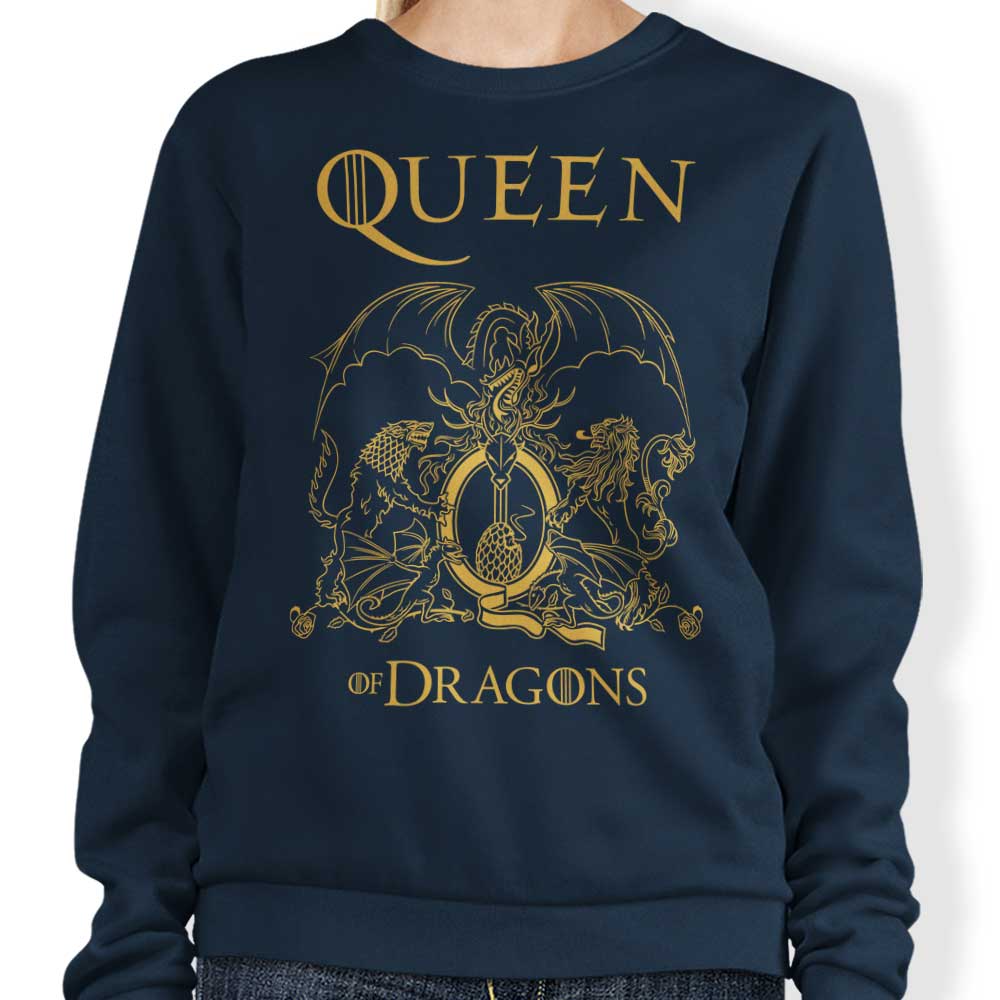 CappO's Queen of Dragons Crewneck Sweatshirt in S - 4XL Sizes
