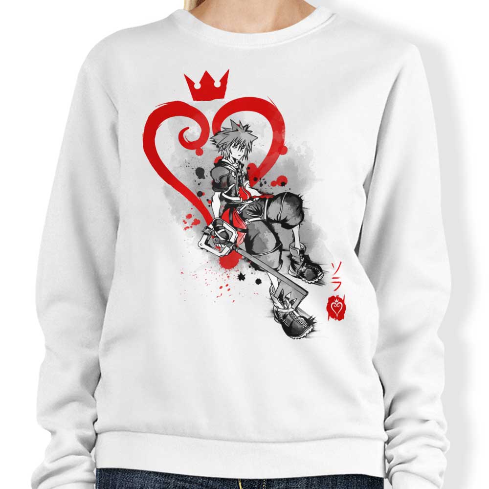 Soulkr's Keyblade Kingdom Sumi-e Comfortable Crewneck Sweatshirt