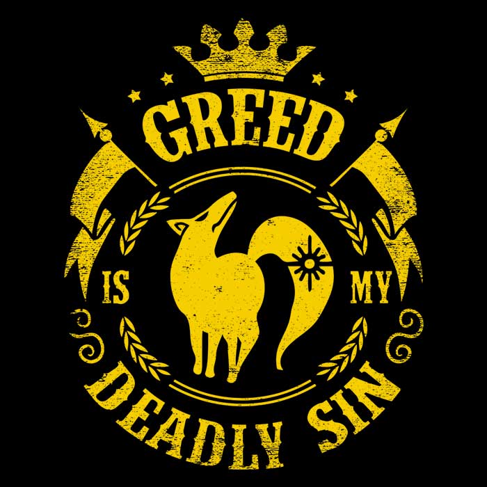 Typhoonic Art Greed is My Sin Crewneck Sweatshirt - Comfortable and Durable Apparel