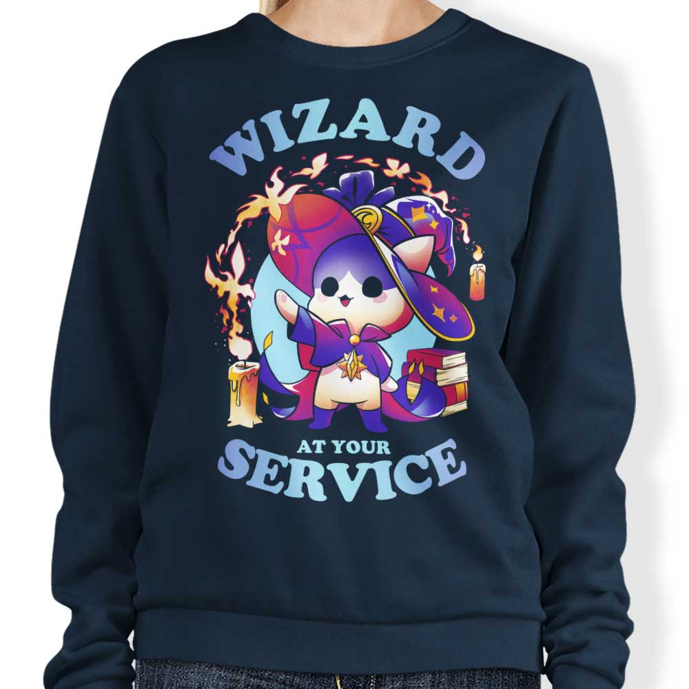Magical Wizard Service Crewneck Sweatshirt - Ideal for Magic Lovers