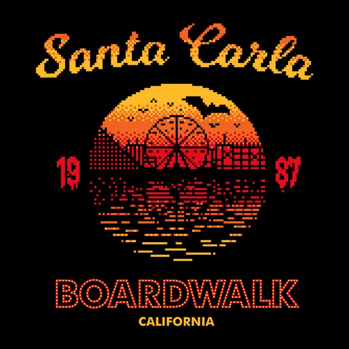Stationjack's Santa Carla Sunset Comfortable Crewneck Sweatshirt, S - 4XL