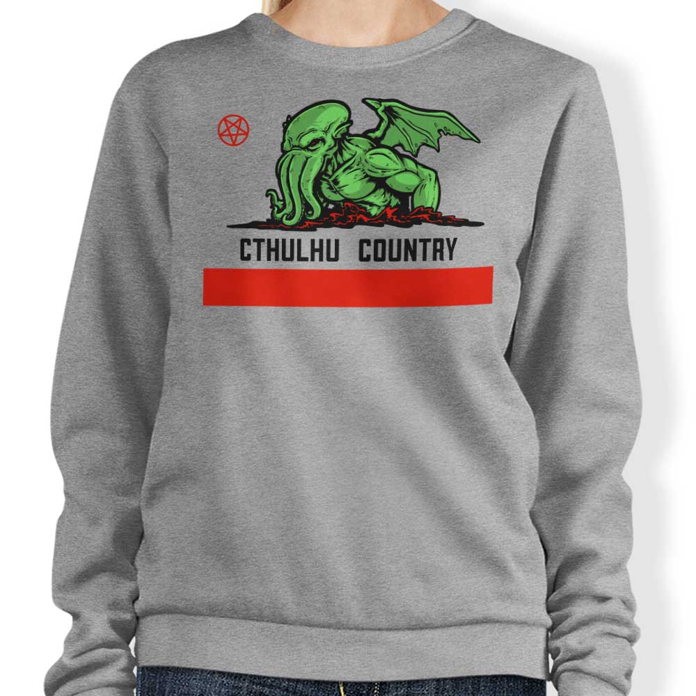 Harebrained's Cthulhu Country Crewneck Sweatshirt in S - 4XL Sizes